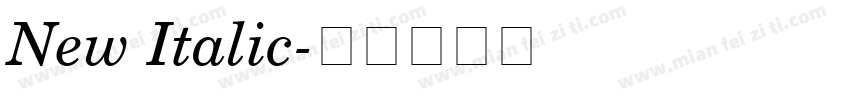 New Italic字体转换